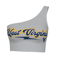 Load image into Gallery viewer, West Virginia Mountaineers Lightning One Shoulder Top