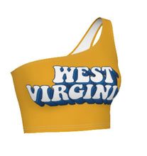 Load image into Gallery viewer, West Virginia Mountaineers Retro One Shoulder Top
