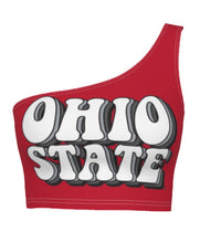 Load image into Gallery viewer, Ohio State OSU Buckeyes Retro Red Shoulder Top