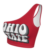 Load image into Gallery viewer, Ohio State OSU Buckeyes Retro Red Shoulder Top