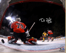 Load image into Gallery viewer, Trent Frederic First NHL Goal Boston Bruins Autographed 8" x 10" Hockey Photo