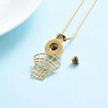 Load image into Gallery viewer, Basketball &amp; Net Cremation Urn Necklace