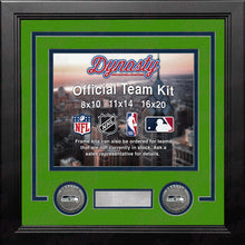 Load image into Gallery viewer, Seattle Seahawks Lime Green Custom NFL Football 8x10 Picture Frame Kit
