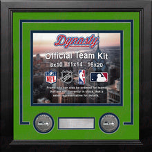 Load image into Gallery viewer, Seattle Seahawks Lime Green Custom NFL Football 16x20 Picture Frame Kit
