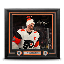 Load image into Gallery viewer, Sean Couturier 2024 Captain Debut Philadelphia Flyers Autographed 11x14 Framed Photo - Silver Ink