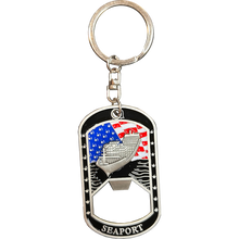 Load image into Gallery viewer, GL9-008 CBP Officer OFO Seaport A-TCET Trade Cruise Ship Passenger Challenge Coin Keychain Bottle Opener