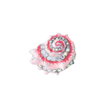 Load image into Gallery viewer, Seashell Embellished Gemstone Brooch Enamel Pin
