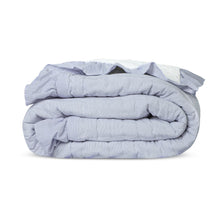 Load image into Gallery viewer, Handmade Blue White Kids Cotton Quilt with Ruffles – Toddler Bedding