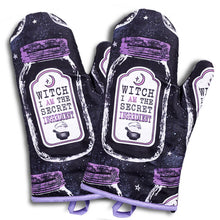 Load image into Gallery viewer, Set of 2 Witch Herbs Oven Mitt | Pot Holders Hanging Oven Gloves Set