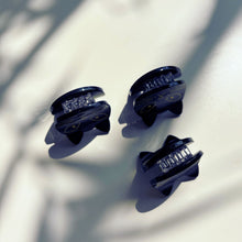 Load image into Gallery viewer, Set of 3 Velvet Claws Mini Black Cat Hair Claws | Hair Claw Clip in Giftable Pouch