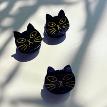 Load image into Gallery viewer, Set of 3 Velvet Claws Mini Black Cat Hair Claws | Hair Claw Clip in Giftable Pouch
