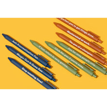 Load image into Gallery viewer, Sexy People Pen Set 🌹 | Gel Click Pen Gift Set | 3 Pens in Olive Green