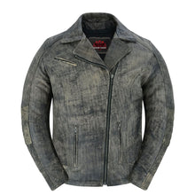 Load image into Gallery viewer, Shen Antique Brown Women's Leather Motorcycle Jacket