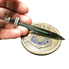 Load image into Gallery viewer, CL14-08 Border Patrol Agent CBP Honor First Shield with removable Sword Challenge Coin Set BPA