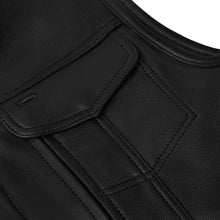 Load image into Gallery viewer, NightSentinel - Men’s Leather Motorcycle Vest