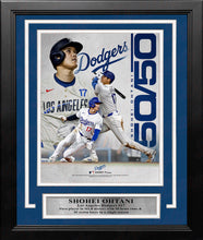 Load image into Gallery viewer, Shohei Ohtani 50-50 Season Record Los Angeles Dodgers 8" x 10" Framed Baseball Collage Photo