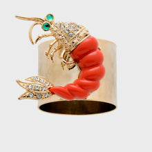 Load image into Gallery viewer, Shrimp napkin rings, set of two
