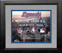 Load image into Gallery viewer, NBA Basketball Photo Picture Frame Kit - Dallas Mavericks (Silver Matting, Blue Trim)