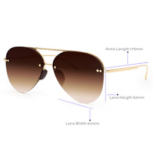 Load image into Gallery viewer, Smaller Megan 2 Faded Brown - Tangle Free Aviator Sunglasses