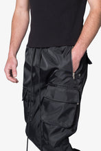 Load image into Gallery viewer, Snap Front Cargo Pants - Black