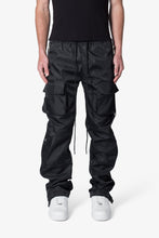 Load image into Gallery viewer, Snap Front Cargo Pants - Black