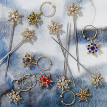Load image into Gallery viewer, Snowflake wine charms, jewel tones