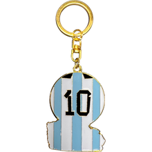 Load image into Gallery viewer, GL14-008 Golden Soccer Ball Trophy Keychain