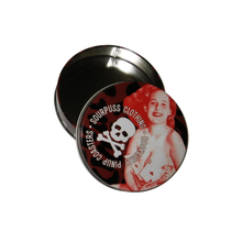 Load image into Gallery viewer, Sourpuss Nudie Coasters | Rockabilly Pin-Up Girls Set of Four | Metal &amp; Cork Retro Drinkware with Storage Tin
