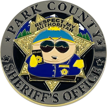 Load image into Gallery viewer, BL17-002 South Park County Sheriff's Office POLICE Challenge Coin