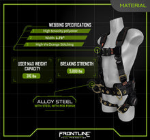 Load image into Gallery viewer, Frontline 100CTB Combat Construction Full Body Harness with Tongue Buckle Legs and Trauma Straps XL/2X