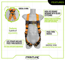 Load image into Gallery viewer, Frontline K100-RPW061S Combat Compliance Kit - Harness, 6' SRL and Drawstring Bag