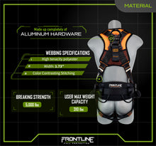Load image into Gallery viewer, Frontline 110CTB Combat Lite Full Body Harness all Aluminum Hardware and Suspension Trauma Straps M/L