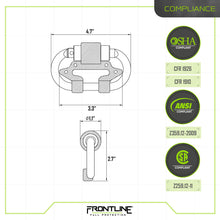 Load image into Gallery viewer, Frontline CSQ275 Dual Connector Carabiner for Twin SRL's