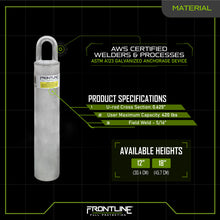 Load image into Gallery viewer, Frontline RW Weld-on Commercial Anchor 12"