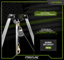 Load image into Gallery viewer, Frontline TAN07-US Patriot 7' Confined Space Aluminum Tripod - Made in USA