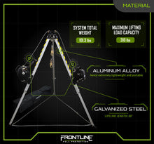 Load image into Gallery viewer, Frontline TAN07RURP MEGApod Confined Space 7' Aluminum Tripod with 60' Winch and 3-Way SRL