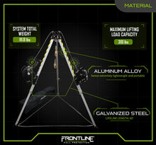 Load image into Gallery viewer, Frontline TAN10RURP MEGApod Confined Space 10' Aluminum Tripod with 60' Winch and 3-Way SRL