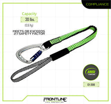 Load image into Gallery viewer, Frontline TLS30 ToolGrip Elastic Tool Tether 30 lbs with Self-locking Aluminum Carabiner