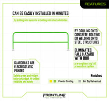 Load image into Gallery viewer, Frontline GUS10-FXDHDG Guardrail System for Concrete or Steel Substrates 10' - Gray