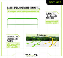 Load image into Gallery viewer, Frontline Guardrail Section for Concrete or Steel Substrates 10'