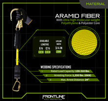 Load image into Gallery viewer, Frontline RPGC Cable Single Leg SRL with Steel Snap Hook End with Carry on Handle and Tagline