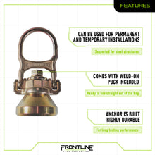 Load image into Gallery viewer, Frontline STWD5K ALPHA Swivel 5k Steel Anchor with Weld-on Puck