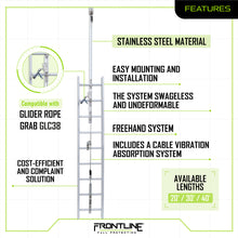 Load image into Gallery viewer, Frontline VLCS Ladder Cable Vertical Lifeline System (Stainless Steel) 40'