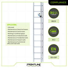 Load image into Gallery viewer, Frontline VLRS Securail Pro Vertical Lifeline System 30'