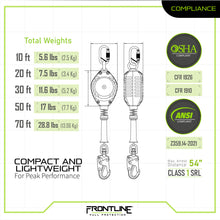 Load image into Gallery viewer, Frontline RPG Cable Single Leg SRL with Steel Snap Hook End