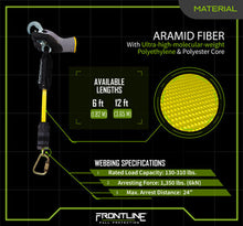 Load image into Gallery viewer, Frontline RPA12S Aramid Fiber Web Single Leg SRL with Steel Snap Hook End