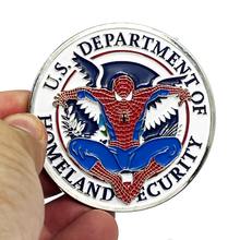 Load image into Gallery viewer, BL11-009 Homeland Spidey Challenge Coin Border Patrol CBP TSA FAM FEMA HSI ICE