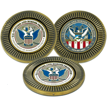Load image into Gallery viewer, BL13-003 CBP Border Patrol Field Operations Air and Marine AMO BP Agent CBPO Spinner Challenge Coin