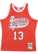 Load image into Gallery viewer, Moses Malone Spirits of St. Louis Mitchell &amp; Ness Orange 1975-76 Hardwood Classics Swingman Jersey