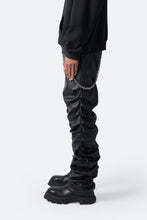 Load image into Gallery viewer, Stacked Leather Pants - Black